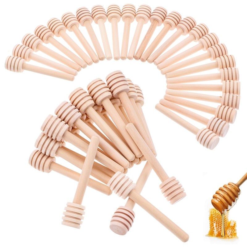200Pcs Honey Dipper Sticks, 3 Inch Portable Mini Honey Stirrer Stick Honeycom…