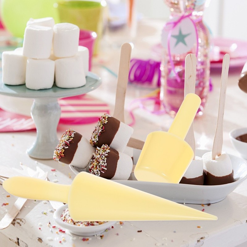 1Set Waffle Cone Maker Mold Beige Plastic Ice Cream Cone Roller Practical Tool gallery
