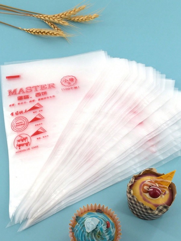 50/100PCS Clear Piping Bags | Heavy Duty Icing Bags for Cake Cupcake Decorating