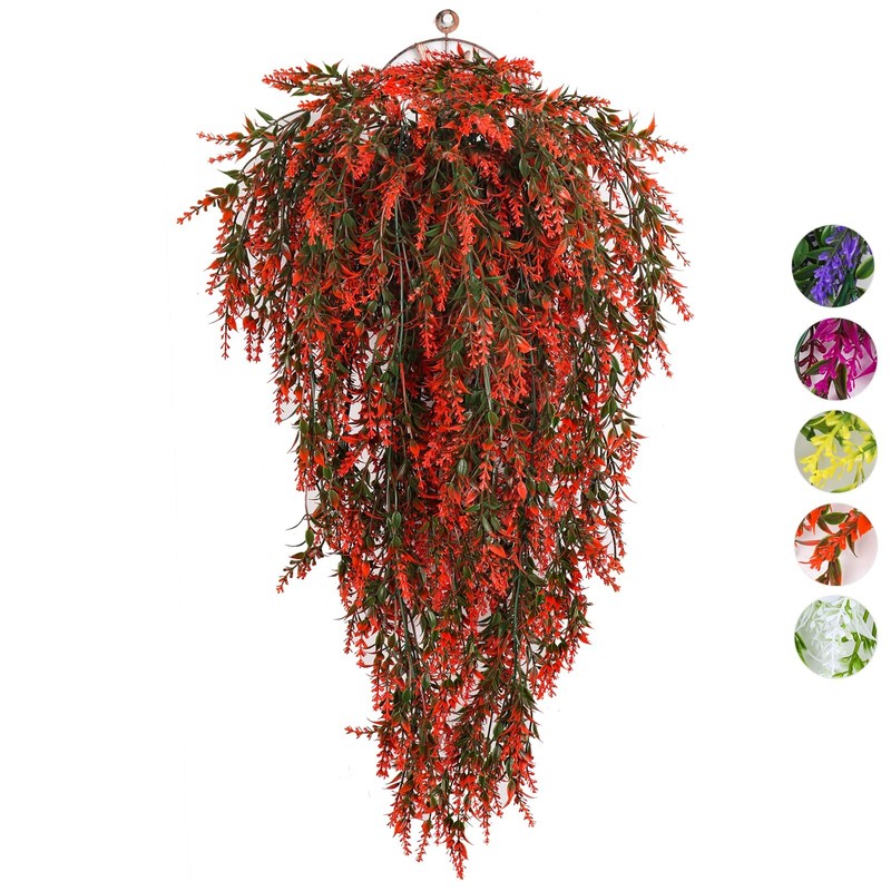 Recutms Artificial Hanging Lavender Plants 4 Pack 30 Inch Uv Resistant Plastic gallery