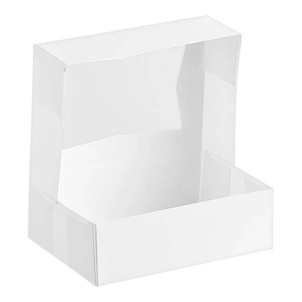 50 Pieces White Customizable Auto-Popup Window Cake/Bakery Box 8"x5 3/4"x2 1/2" gallery