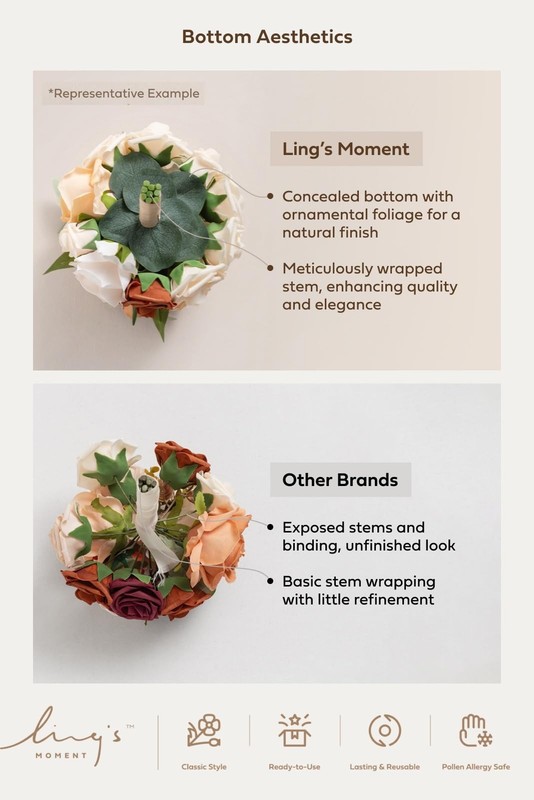 Ling'S Moment Lings Moment Pink Artificial Wedding Flower Bouquets For gallery