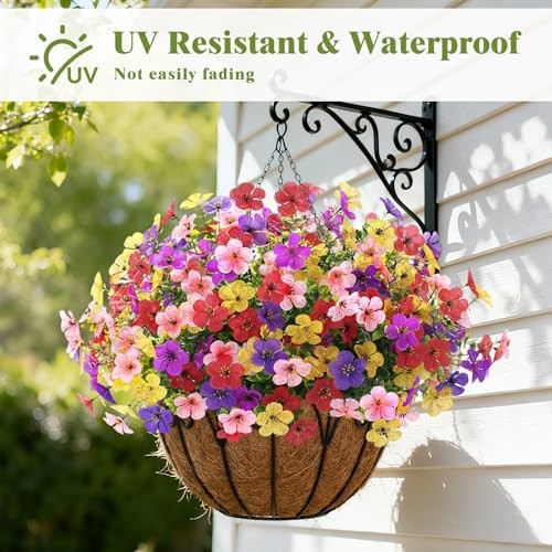 Bundles Artificial Flowers for Outdoor 20 Red Purple Deeppurple Pink Yellow gallery