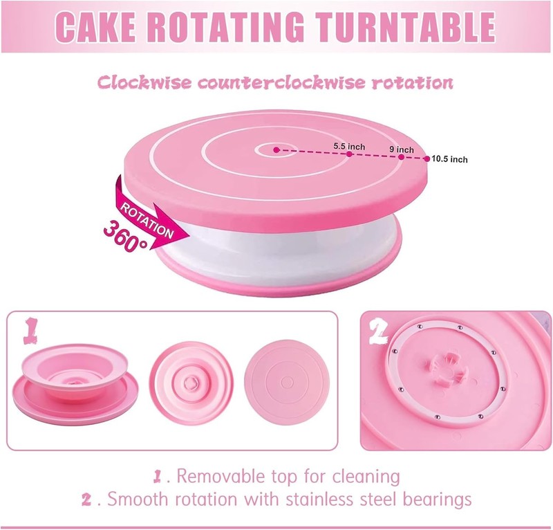 Cake Decorating Supplies Kit Tools 255pcs, Cake Decorating Set with Cake Turntab gallery