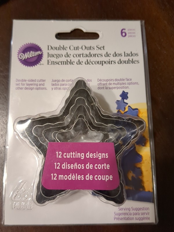 Stars Double Sided Cut-Outs Set of 6 Cookie’s