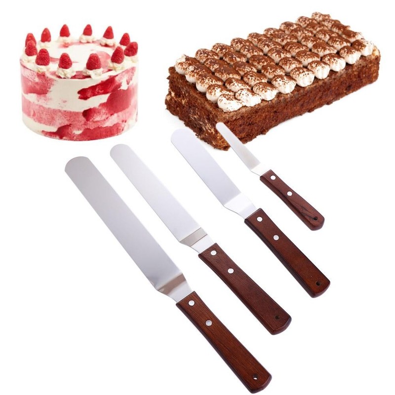 4/6/8/10 Inch Stainless Steel Cake Spatula Butter Cream Icing Frosting Kitchen gallery