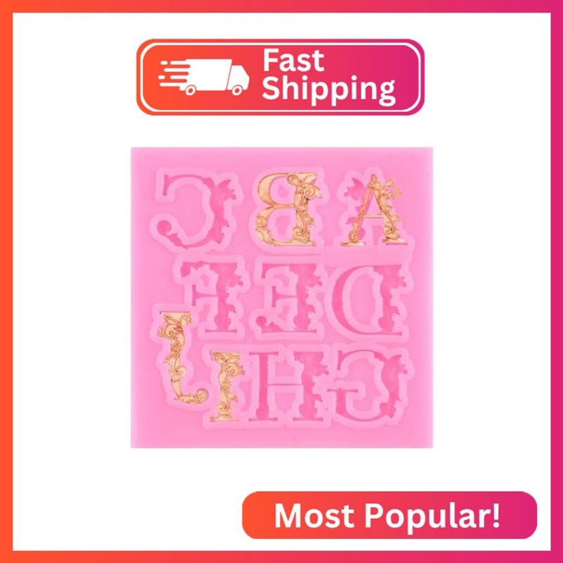 XMOLDNMS English Letters Fondant Silicone Mold For Cake Decorating Cupcake Toppe