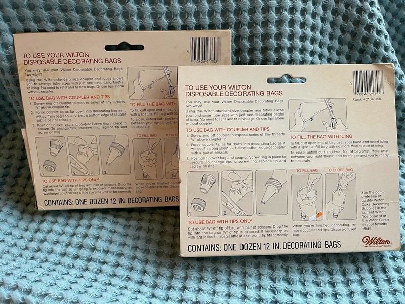 Wilton Disposable Decorating Bags for Cake or Cookie Icing New! 2 Box Set gallery