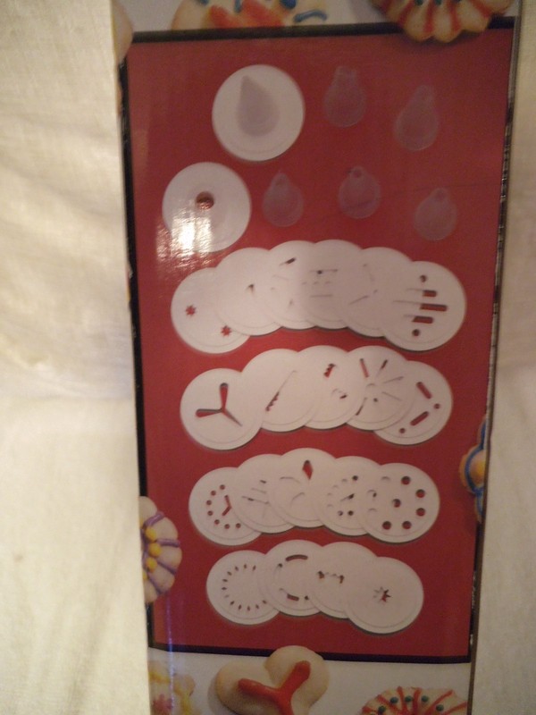 NEW BAKERS ADVANTAGE/ ROSHCO 20 DISCS COOKIE PRESS & 6 DECORATING TIPS 1 HANDED gallery