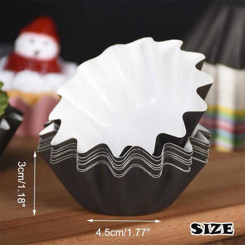 100 PCS Pink Brioche Paper Baking Cups Cupcake Liners Greaseproof Wrappers gallery