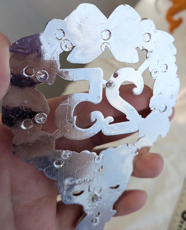 Vintage (Wilton?) 25th Anniversary Cake Toppers Silver Color Plastic gallery