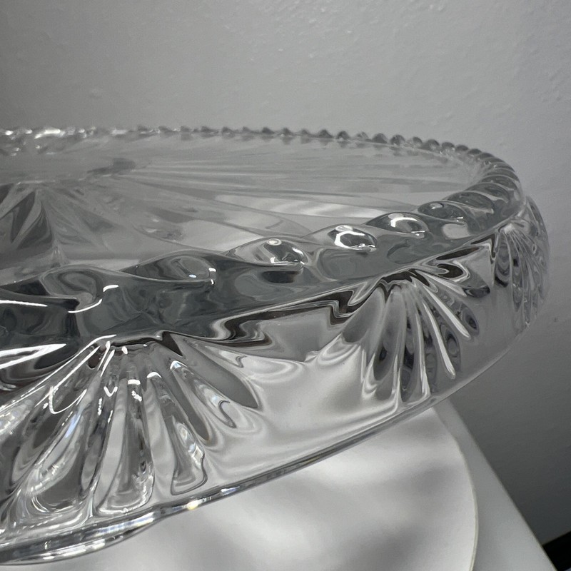 Cristal d Arques Cake Stand Corinth Lead Crystal Footed 12.5” Pedestal W/ Box gallery