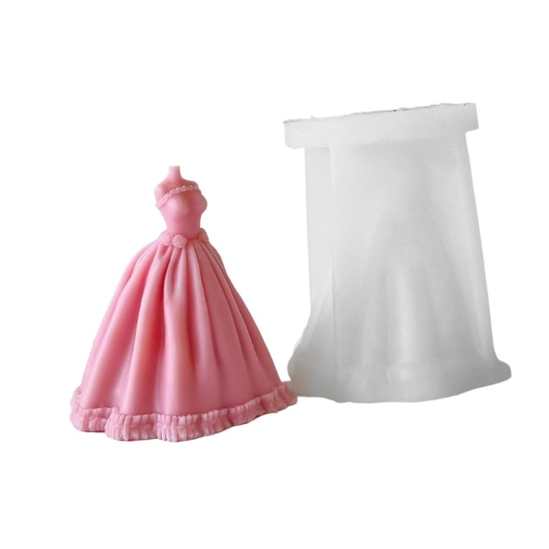 Wedding Dress Silicone Mold for Aromatherapys Desktop Ornament Mould gallery