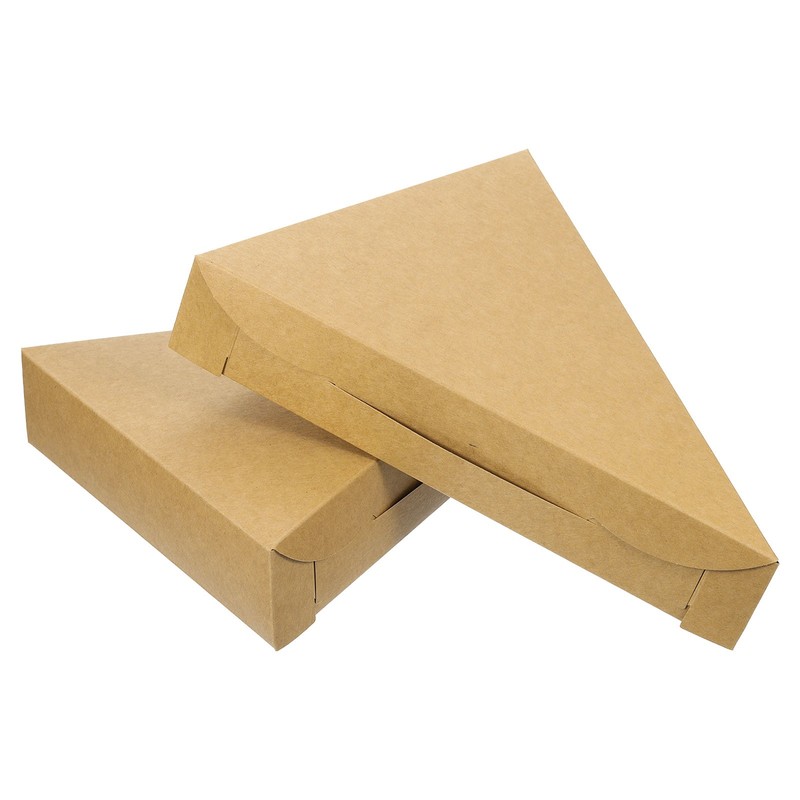 24Pcs Pizza Boxes 245x180x45mm Triangle Pizza Slice Box Brown
