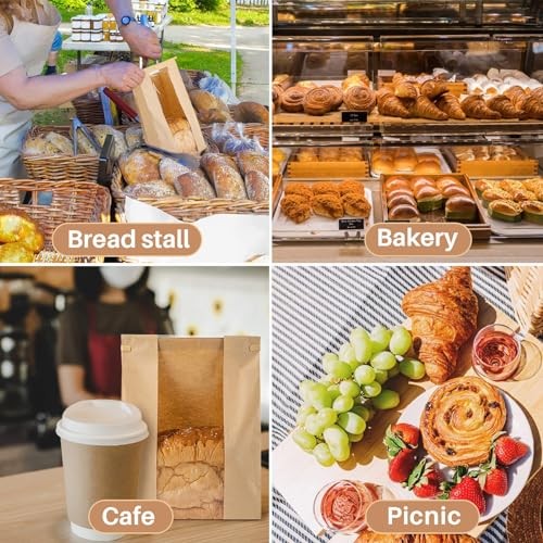 Bread Bags with Reusable Ties - Homemade Sourdough Bread Storage Bags Brown 24 gallery