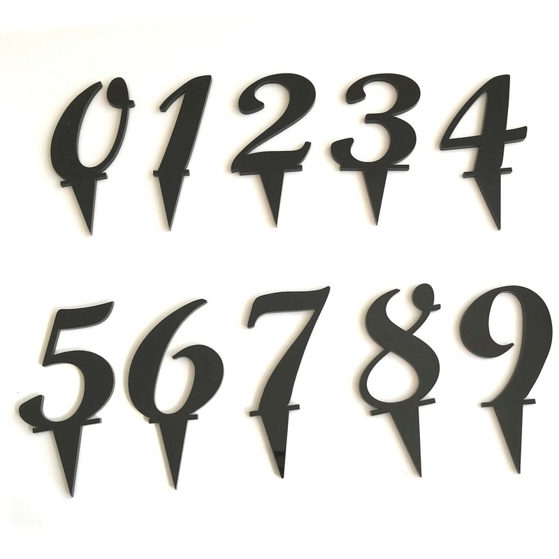 Number Cake & Cupcake Toppers, Many Colours & Sizes, script Font