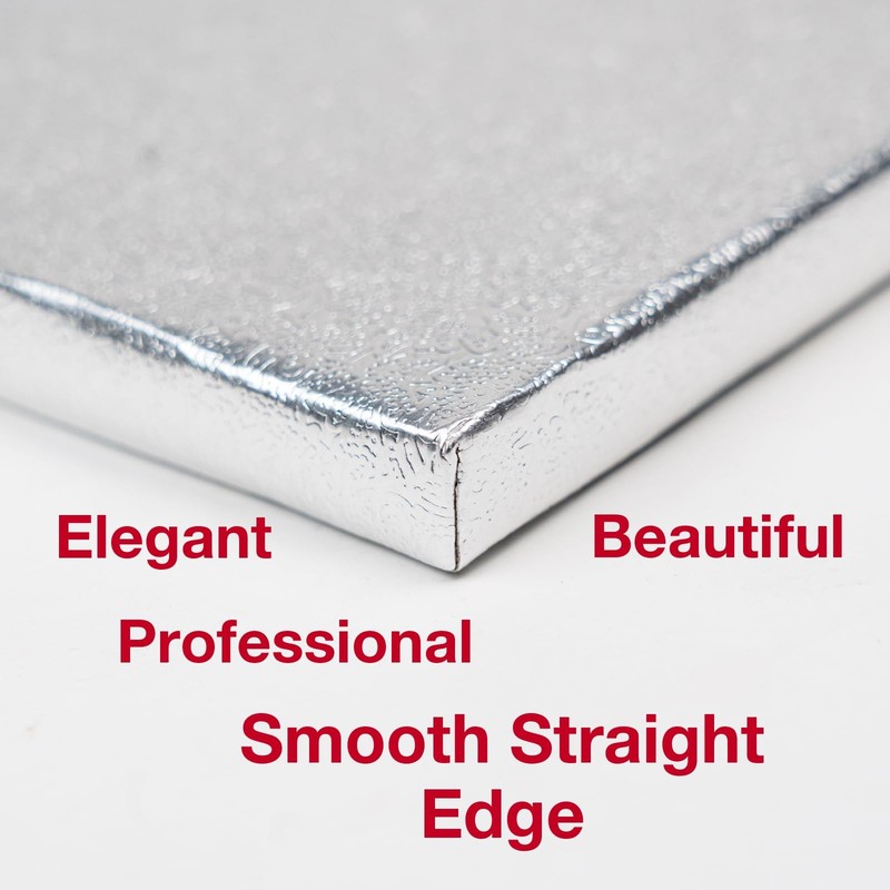 2 PCS 12x12 Inch Square Cake Boards 1/2 Inch Thick Drums Waterproof Silver gallery