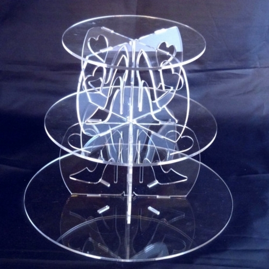 High Heels Shaped Design Clear Acrylic Multi Tier Cake Stands 3, 4, 5, 6, 7 Tier gallery