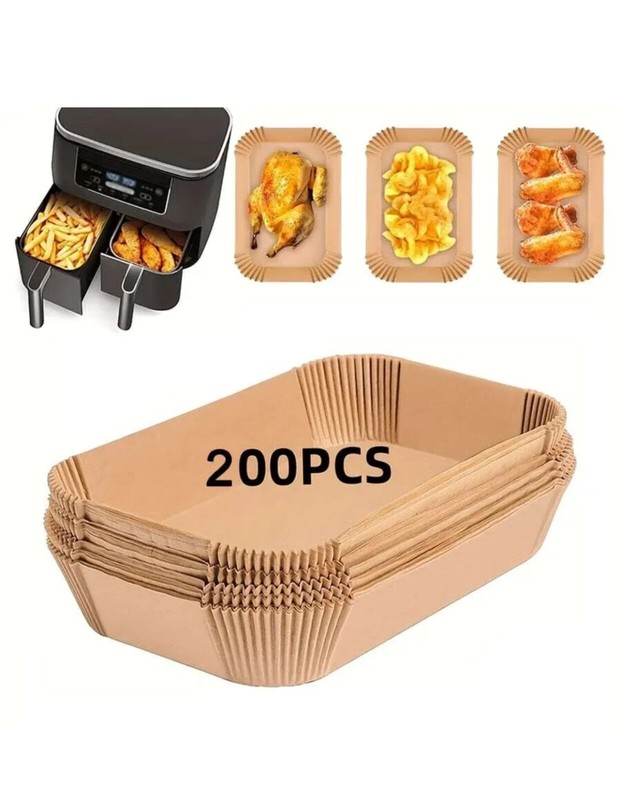 200/100/50 X Disposable Air Fryer Paper Liners Non Stick Parchment Accessories gallery