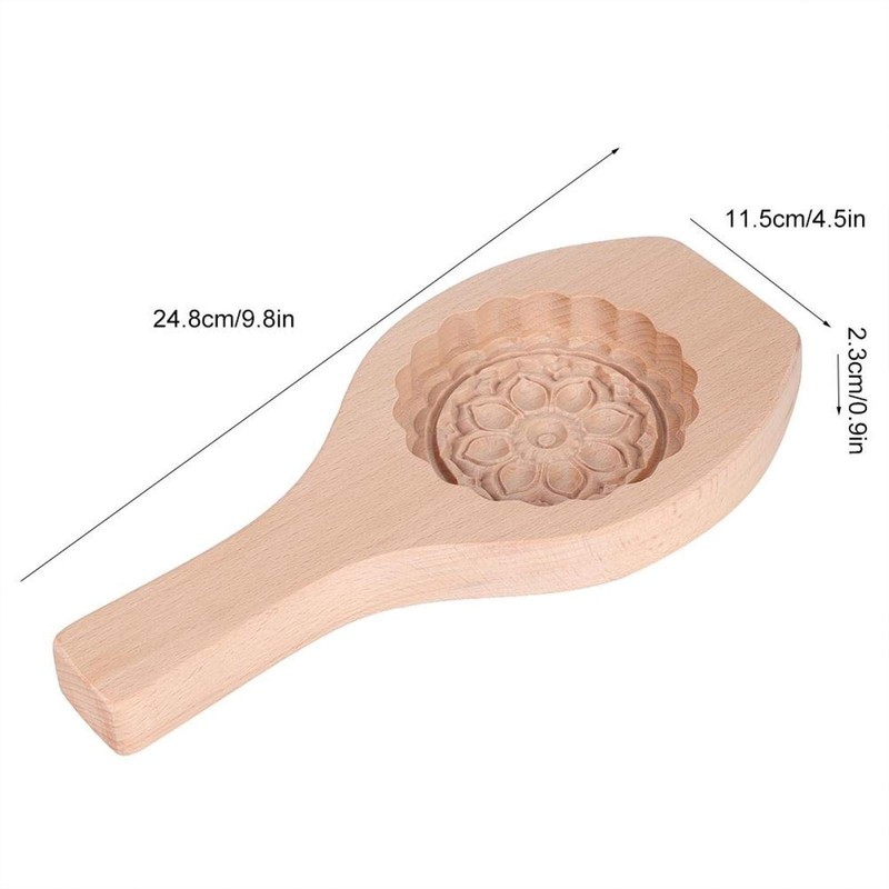Wooden Flower Pattern Mooncake Maker MidAutumn Festival Pastry Baking Tool #06 gallery
