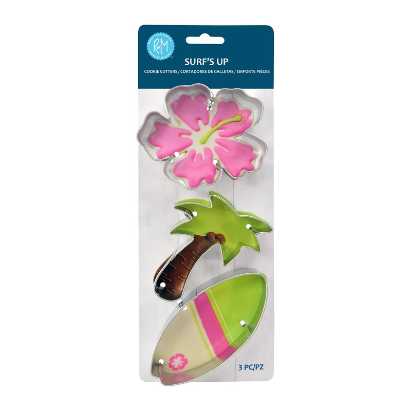 R&M International Surf’s Up 3 Piece Cookie Cutter Set
