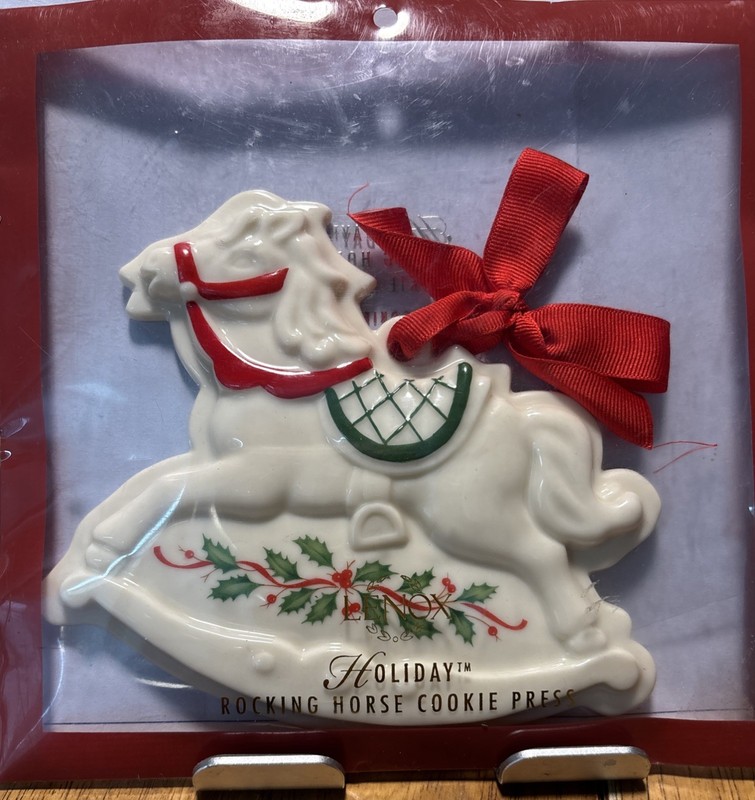 Lenox Holiday ROCKING HORSE COOKIE PRESS or Ornament ~ Christmas ~ #6095244