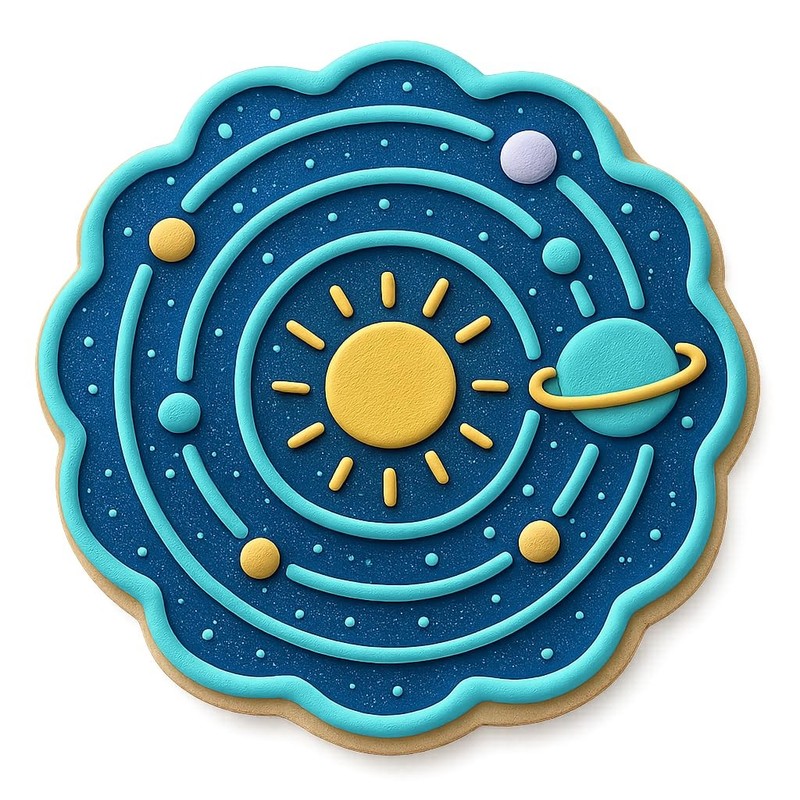 Universal View Solar System Cookie Cutter & Stamp, Fondant & Clay - 4x4 gallery