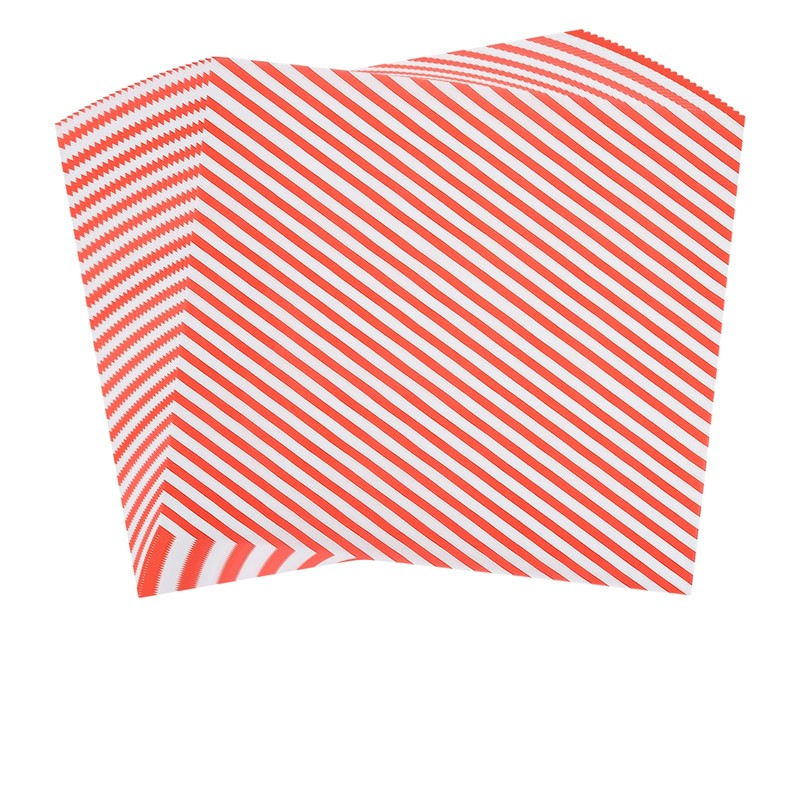 50 Pack Wax Paper Sheets, 11.8″ x 11.8″ Square Stripes Wrapping Paper, Pink