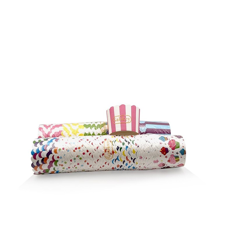 100pcs Random Colorful Premium Greaseproof Cupcake Paper Liners No Muffin Pan... gallery