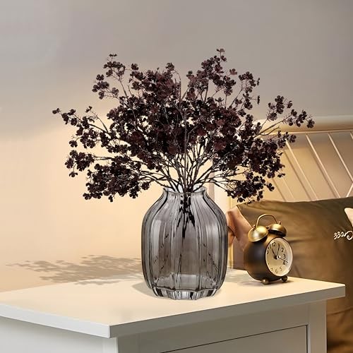 Silk Babys Breath Artificial Flowers Bulk 6pcs Faux 6 Bundles Blackish Red gallery