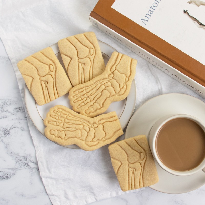Knee & Foot Bone X-Ray Cookie Cutters Set -Radiology orthopedic anatomy get well gallery