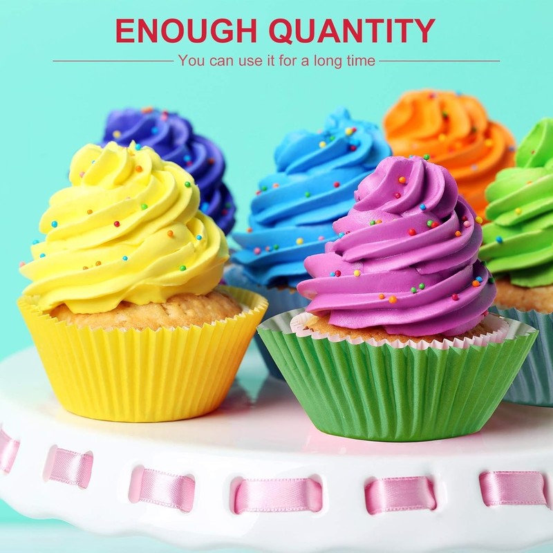 "1000 Pack Paper Baking Cups Cupcake Liners Muffin Liner -1.18 Inch-mini Size " gallery