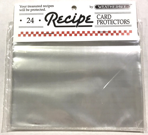 4×6 Recipe Card Clear Plastic Sleeves-Protectors Weatherbee 24pcs H076