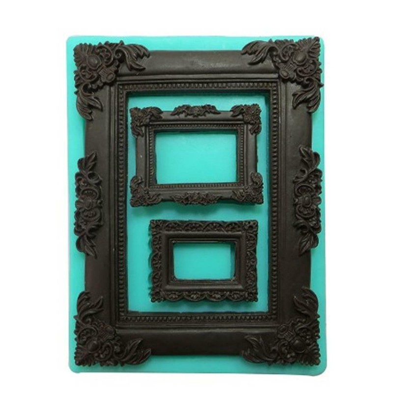 F1022 Food Grade Silicone Mold Photo Frame Shape Cake Decoration Manual Mold