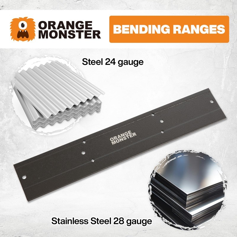 Orange Monster 18 Inch Sheet Metal Bender Tool For Hvac Ductwork 16-Gauge Steel gallery