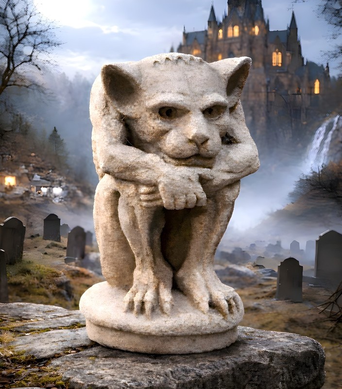 4.5 in Gargoyle Statue Resin, plaster, soap, candle mold