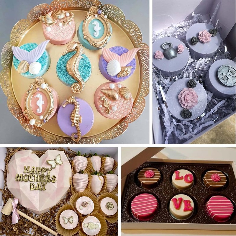 Silicone Cookie Molds 2 Pack 12 Cavities for Chocolate Candies Mini Cakes gallery