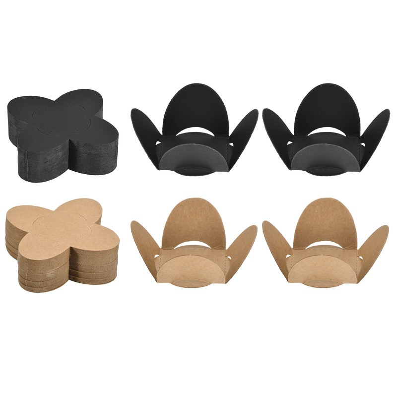 100Pcs Truffle Wrappers, Mini Cupcake Liners Chocolate Cups Liners, Black/Brown