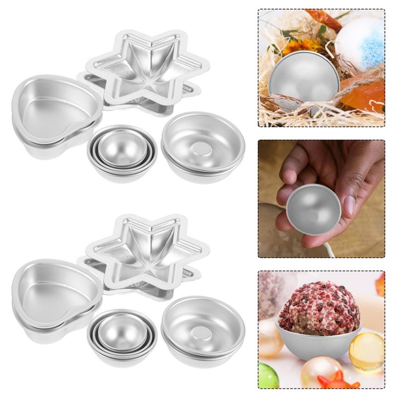 12pcs Aluminum Hemisphere Cake Mold Baking Pan for Craft Soap Making gallery