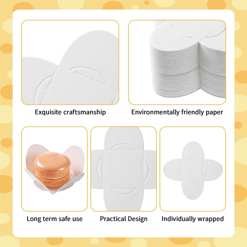 100 PCS Chocolate Paper Truffle Wrappers Candy Cups Liners Baking Cup White gallery