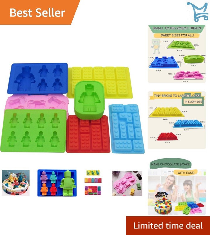 Candy Silicone Mold Building Blocks Robots Cars Ice Tray Fondant Mold Kids Party