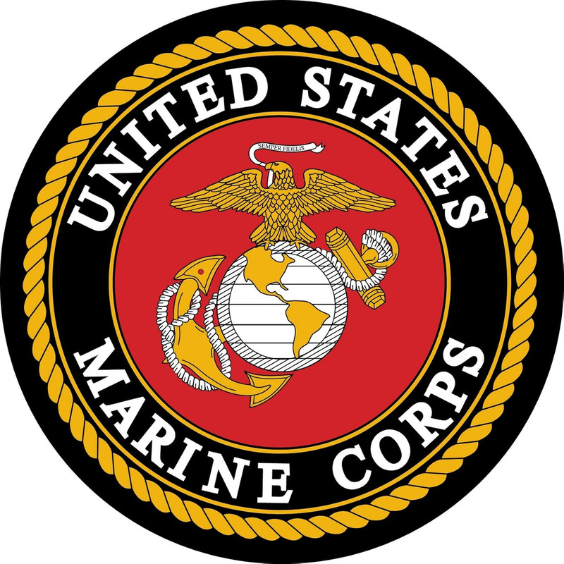 Whimsical Practicality U.S Marines Edible Icing Image Cake Top Decoration, 1 Pie