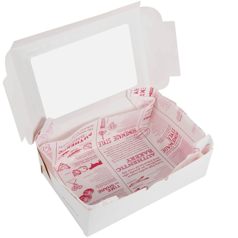 50 Pack White Bakery Boxes with Window, 9x6x3 Inch, for Pastry, Dessert, Pies