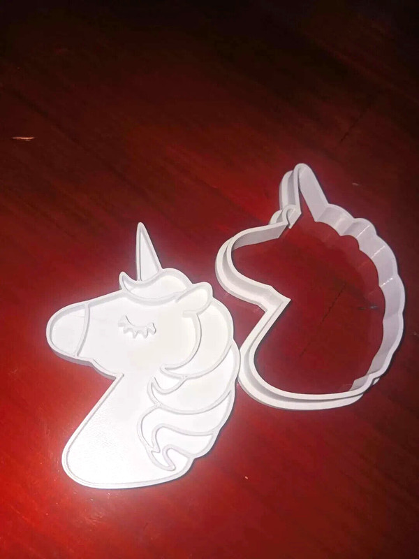 Unicorn & Embosser Stamp Cookie Cutter 3D Printed Birthday Party Baking Mould