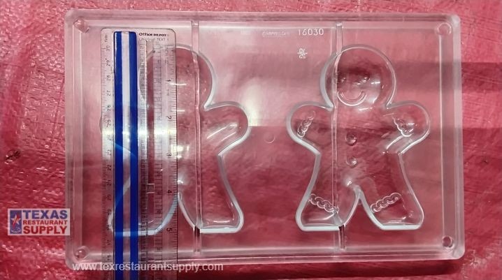 LOT OF 4 CABRELLON 16030 GINGERBREAD MAN CHOCOLATE MOLD, 2 CAVITIES gallery