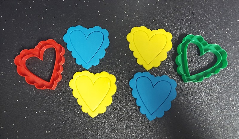 Fluffy Heart Cookie Cutter - 3D Printed - Bakery Cookie Cutter - FunOrders gallery