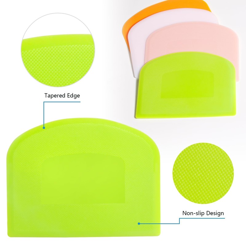Dough Scraper Plastic Flexible Bowl Cutter for Bread Cake Baking Fondant gallery