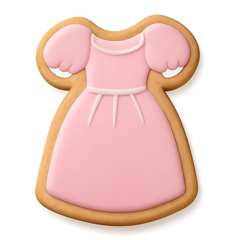 Puff Sleeve Dress Cookie Cutter & Stamp, Fondant & Clay Cutter - 3x4" gallery