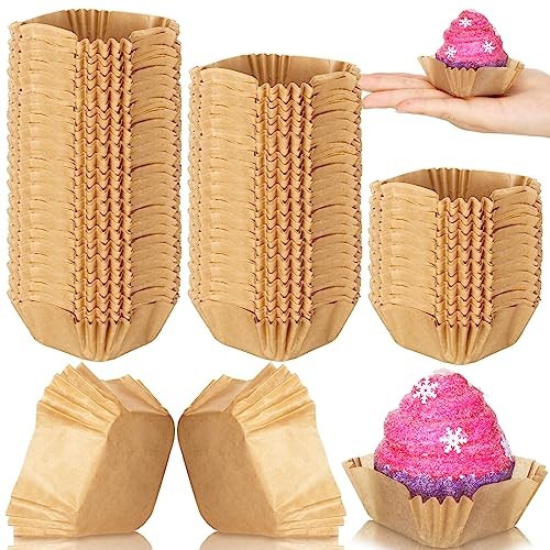 350 Pcs Square Mini Cupcake Liners Disposable Brownie Baking Pan Liners Craft gallery