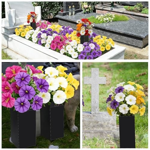 12Pcs Faux Silk Morning Glory with Eucalyptus, UV Resistant Realistic Mutil1 gallery
